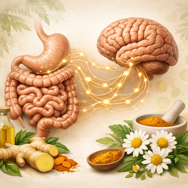 AgmaFocus botanical supplements and herbal teas for gut health and mental wellness support.