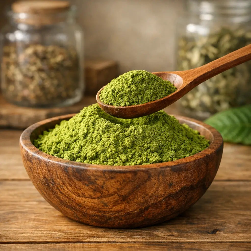 AgmaFocus premium natural kratom products featuring lab-tested green vein kratom powder