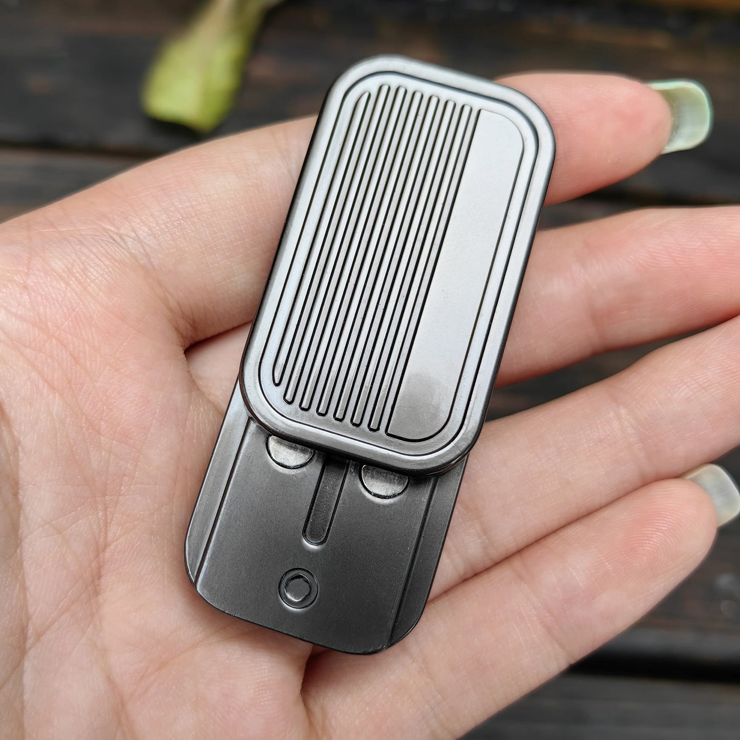 Push Card Magnetic Slider EDC Fidget Slider Metal ADHD Anti Stress