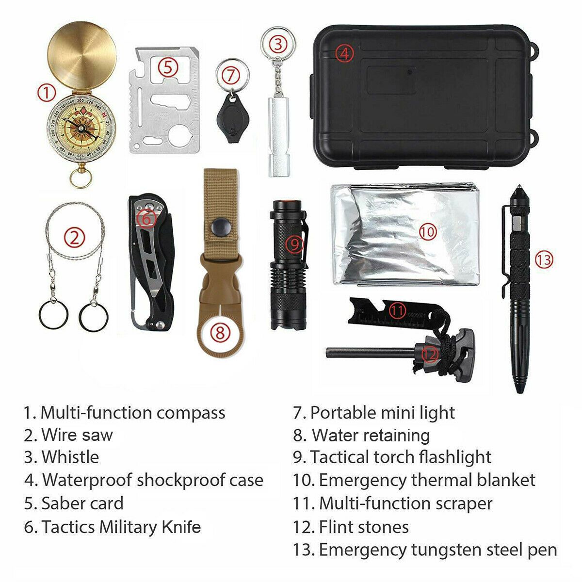 Emergency Survival Kit 14-in-1 – Agma Focus